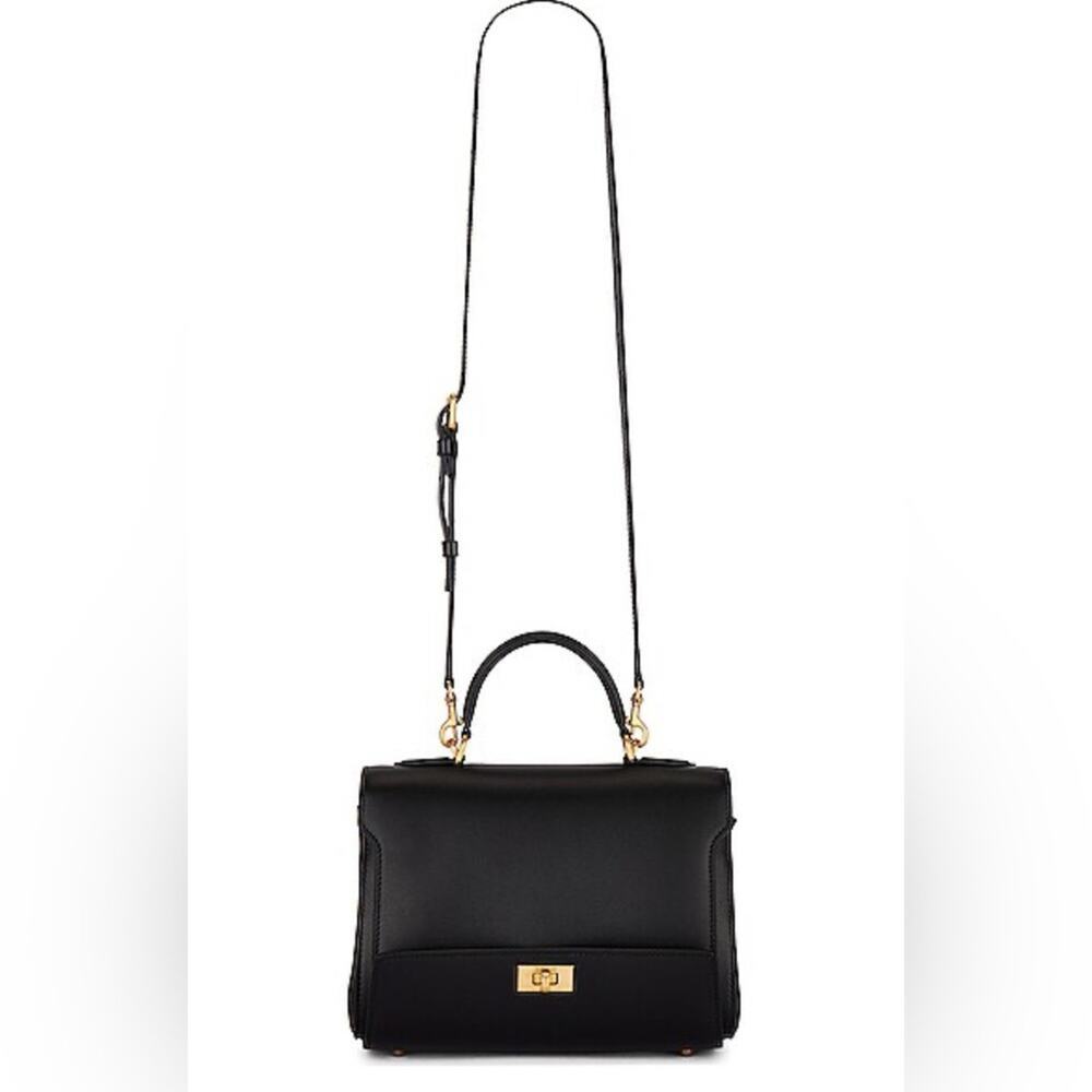 Balenciaga Small Money Bag Top Handle and Adjustable Crossbody Black Leather - Picture 11 of 11